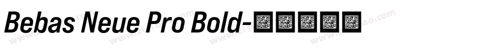 Bebas Neue Pro Bold字体转换
